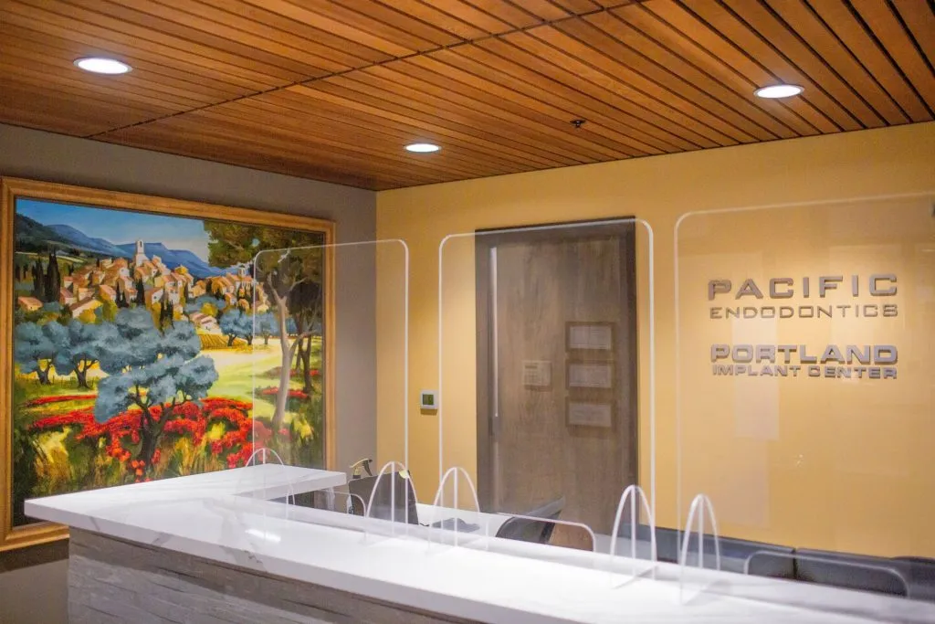 Pacific Endodontics front desk barriers